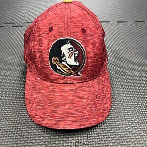 Florida State Seminoles Red Heathered Adjustable Baseball Cap By Top Of The Worl